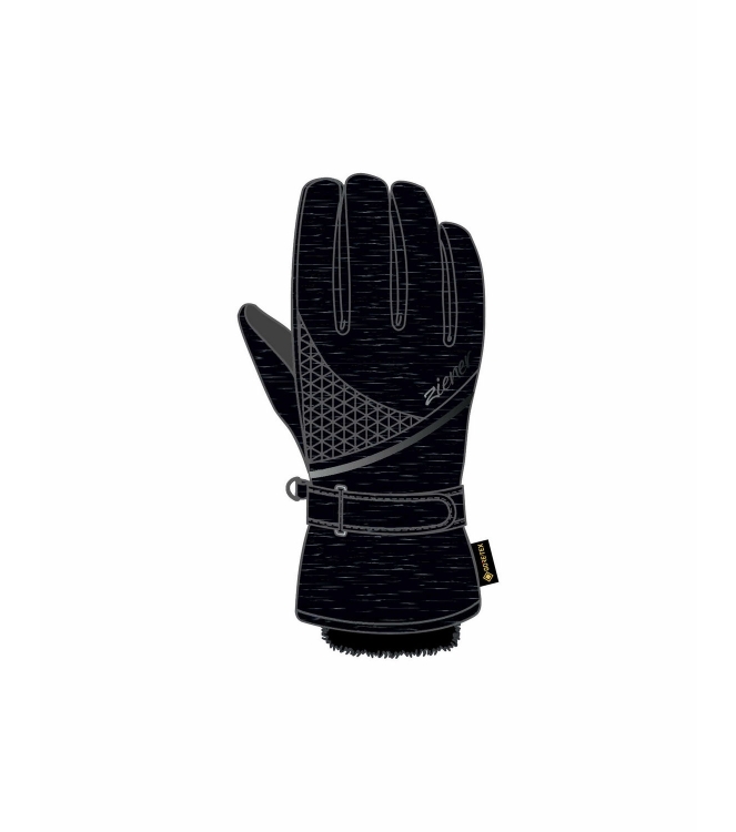 Ziener Ziener Kiana GTX +Gore plus warm Glove black ink spark 801183 309 black ink spark Ziener wintersportkleding 801183 309 licht grijs bij Leerentveldvrijetijd.nl