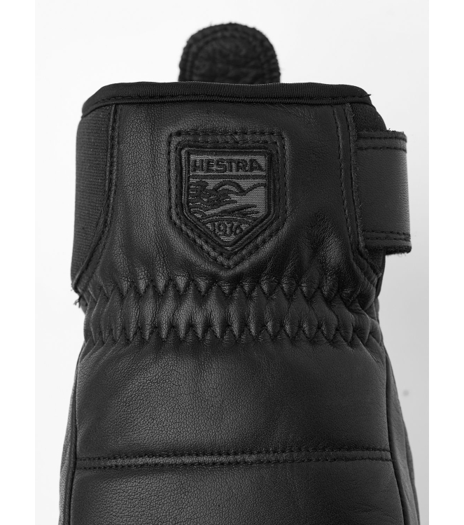 Hestra Hestra Alpine Leather Primaloft 5 fing 100 black 32510 100 Black Hestra wintersportkleding 32510 licht grijs bij Leerentveldvrijetijd.nl