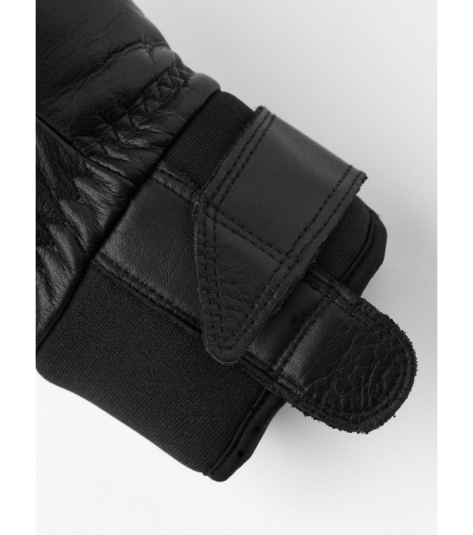 Hestra Hestra Alpine Leather Primaloft 5 fing 100 black 32510 100 Black Hestra wintersportkleding 32510 licht grijs bij Leerentveldvrijetijd.nl