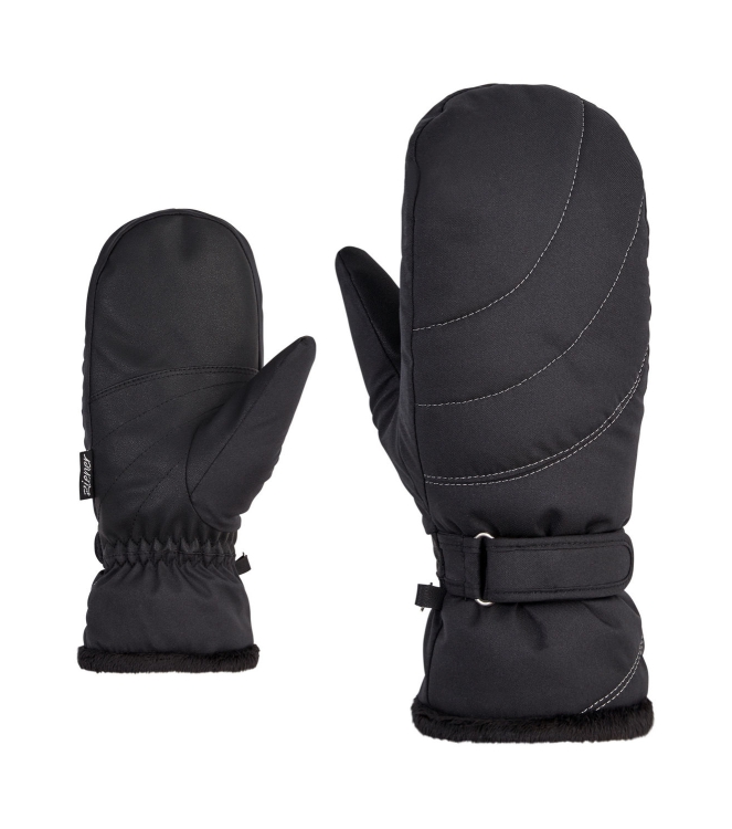 Ziener Ziener Kahli PR lady mitten black 801303 / 12 black Ziener wintersportkleding 801303 / 12 licht grijs bij Leerentveldvrijetijd.nl