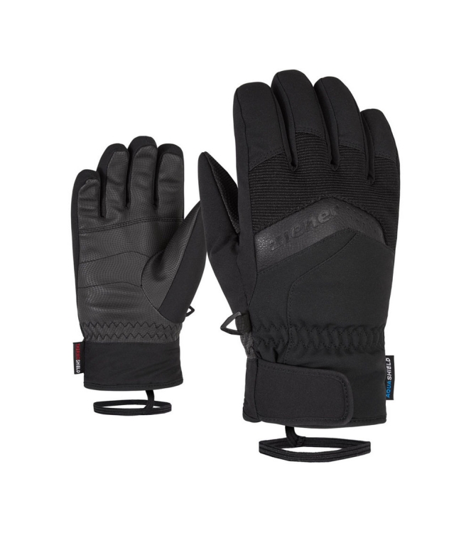 Ziener Ziener Labino AS(r) glove junior black 801948 / 12 black Ziener wintersportkleding 801948 / 12 licht grijs bij Leerentveldvrijetijd.nl