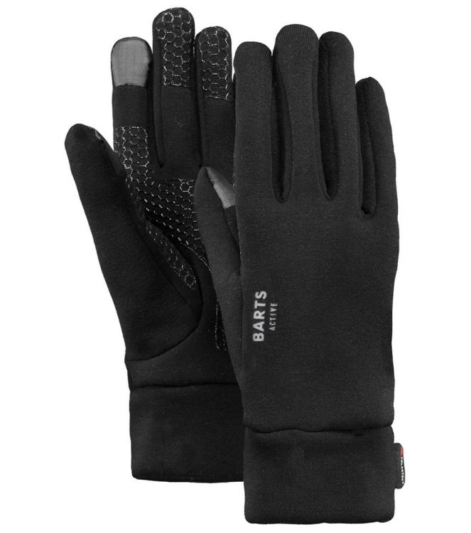 Barts Barts Powerstretch Touch Gloves 01 black 0644 01 Black Barts wintersportkleding 0644 licht grijs bij Leerentveldvrijetijd.nl