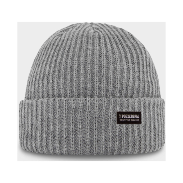 poederbaas Royal Rib Beanie 020_Grey PB060125