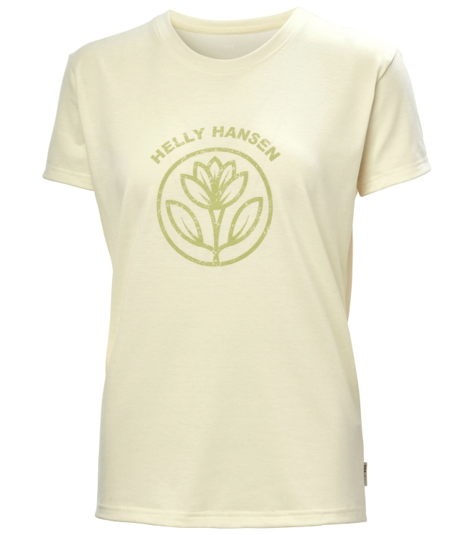 Helly Hansen Helly Hansen W Skog Recycled Graphic Tee snow 63083_049 Snow Helly Hansen fleeces en truien 63083_049 bij Leerentveldvrijetijd.nl