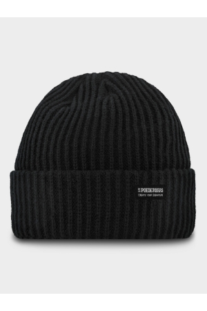Poederbaas Poederbaas Royal Rib Beanie 001_Black Poederbaas Poederbaas Royal Rib Beanie 001_Black
