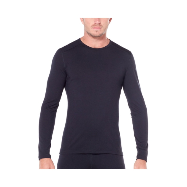 icebreaker Mens 200 Oasis LS Crewe 0011_Black IB104365