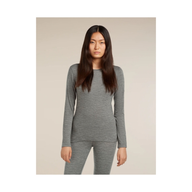 icebreaker Wmns 200 Oasis LS Crewe 0131_Gritstone IB104375