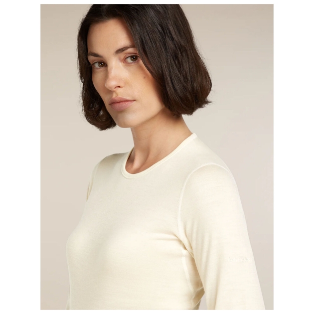 icebreaker Wmns 200 Oasis LS Crewe 0001_Undyed IB104375