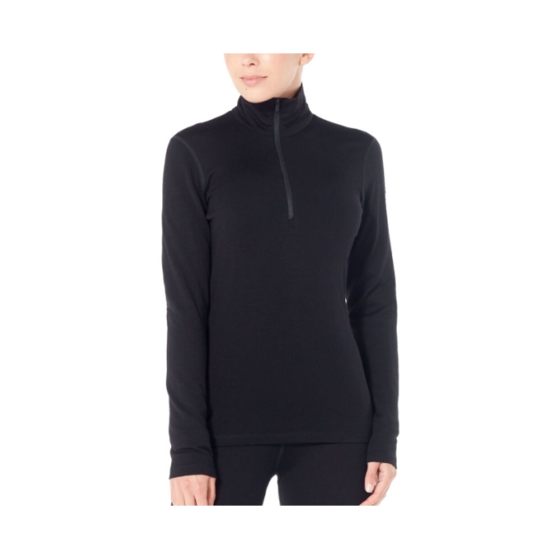 Icebreaker Wmns 260 Tech LS Half Zip 001 Black IB104390
