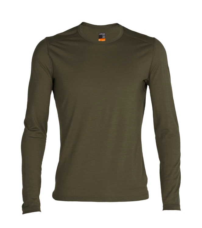 Icebreaker Icebreaker Mens 200 Oasis LS Crewe loden IB1043650691 Loden Icebreaker wintersportkleding IB1043650691 blauw bij Leerentveldvrijetijd.nl
