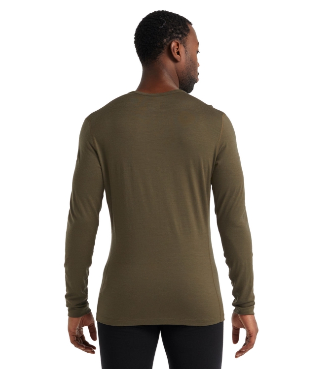 Icebreaker Icebreaker Mens 200 Oasis LS Crewe loden IB1043650691 Loden Icebreaker wintersportkleding IB1043650691 blauw bij Leerentveldvrijetijd.nl