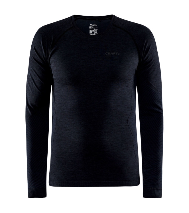 Craft Craft Core Dry Active Comfort LS M black 1911157-B999000 black Craft wintersportkleding 1911157-B999000 licht grijs bij Leerentveldvrijetijd.nl