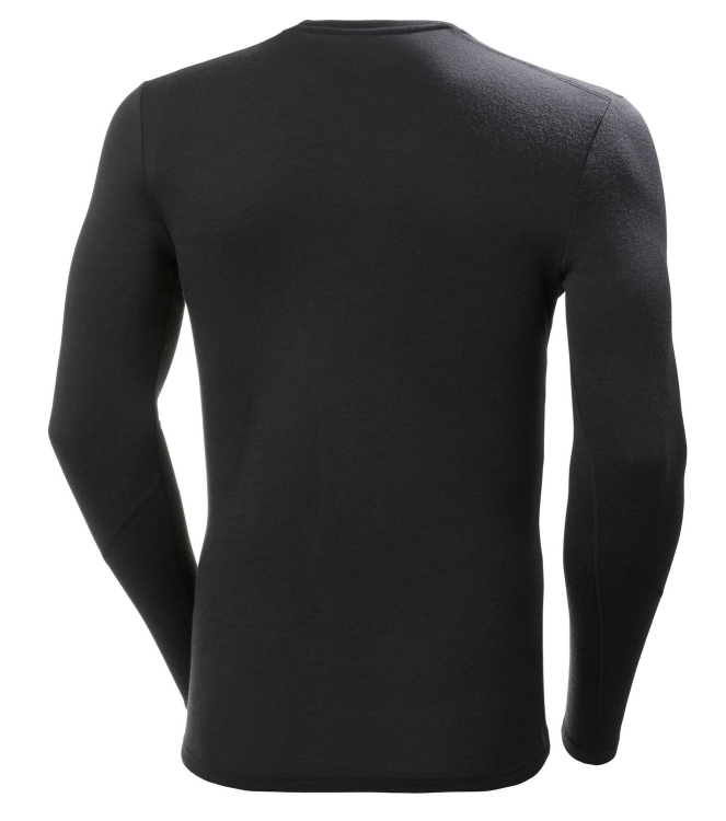 Helly Hansen Helly Hansen Lifa Merino Midweight Crew black 49364_990 Black Helly Hansen wintersportkleding 49364_990 licht grijs bij Leerentveldvrijetijd.nl