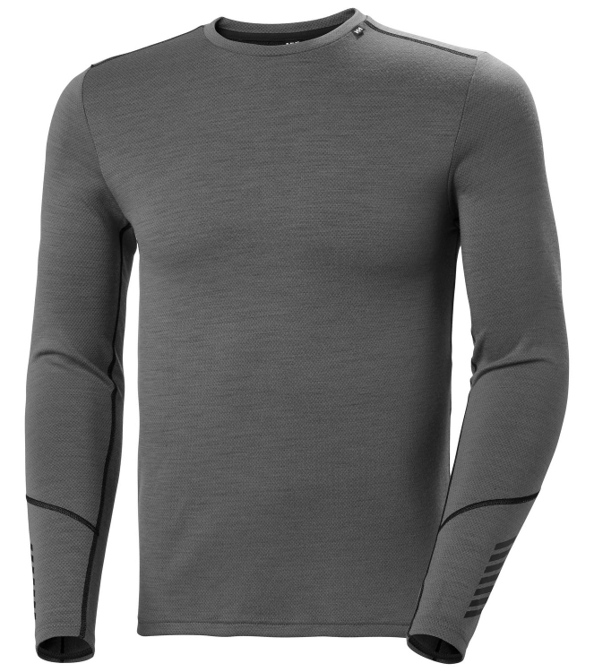 Helly Hansen Helly Hansen Lifa Merino Midweight Crew concrete 49364_876 Concrete Helly Hansen wintersportkleding 49364_876 lichtblauw bij Leerentveldvrijetijd.nl