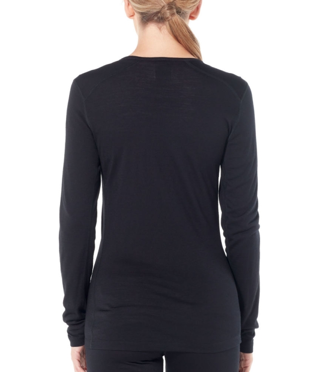 Icebreaker Icebreaker Wmns 200 Oasis LS Scoop black IB1043780011 Black Icebreaker wintersportkleding IB1043780011 licht grijs bij Leerentveldvrijetijd.nl