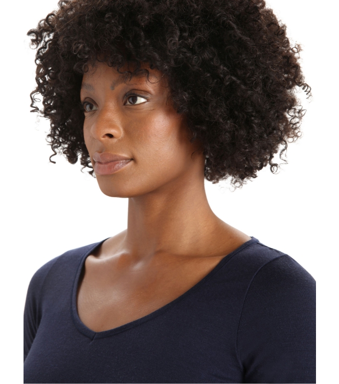 Icebreaker Icebreaker W Siren SS Sweetheart 4011_midnight navy IB103062 4011_Midnight Navy Icebreaker fleeces en truien IB103062 antraciet bij Leerentveldvrijetijd.nl