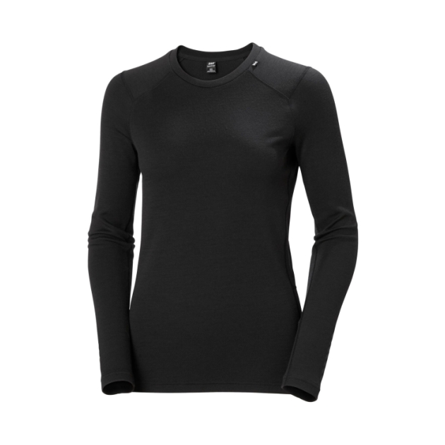 helly-hansen W Lifa Merino Midweight Crew 990_Black 49378
