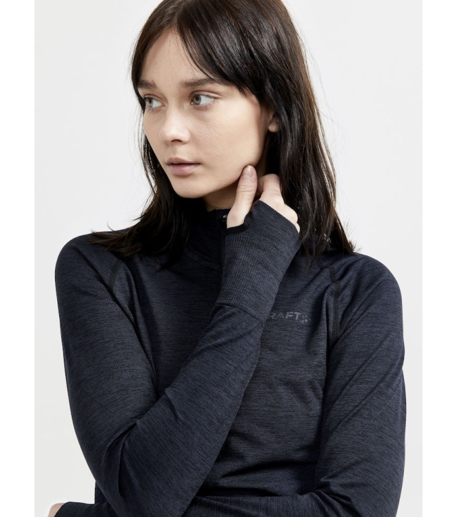 Craft Craft Core Dry Active Comfort HZ W black 1911167-B999000 black Craft wintersportkleding 1911167-B999000 licht grijs bij Leerentveldvrijetijd.nl