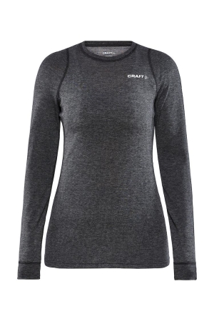 Craft Craft Core Wool Merino LS Tee Women black melange Craft Craft Core Wool Merino LS Tee Women black melange
