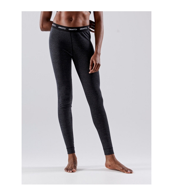 Craft Craft Core Wool Merino Pant W black melange 1911549 998000 black melange Craft wintersportkleding 1911549 998000 licht grijs bij Leerentveldvrijetijd.nl