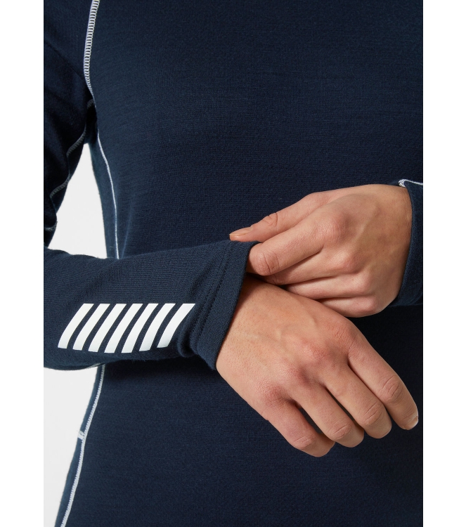 Helly Hansen Helly Hansen W Lifa Merino Midweight Crew navy 49378_596 Navy Helly Hansen wintersportkleding 49378_596 antraciet bij Leerentveldvrijetijd.nl