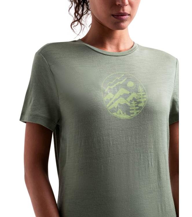 Icebreaker Icebreaker W Mer 150 Tech Lite III SS Tee Camp Circ lichen 0A56YDA74 Lichen Icebreaker fleeces en truien 0A56YDA74 blauw bij Leerentveldvrijetijd.nl