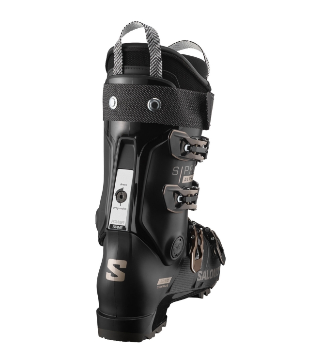 Salomon Salomon S/Pro Alpha 110 black / titanium metal L47045400 Black / Titanium Metal Salomon wintersport schoenen L47045400 licht grijs bij Leerentveldvrijetijd.nl