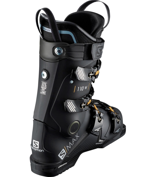 Salomon Salomon S/MAX 110 W skischoen black L40872400 Black Salomon wintersport schoenen L40872400 licht grijs bij Leerentveldvrijetijd.nl