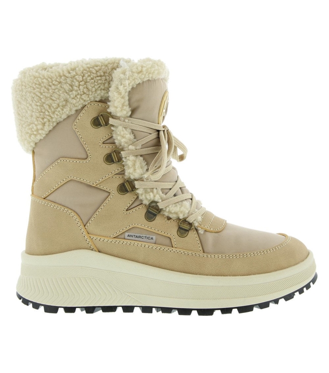 antartica antartica Snowboot Dames met veter 8722 beige AN 8722 88 Beige antartica wintersport schoenen AN 8722 88 jeans bij Leerentveldvrijetijd.nl