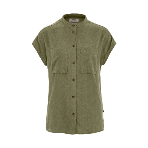 fjällräven Övik Hemp Shirt SS W 620_Green F14600160