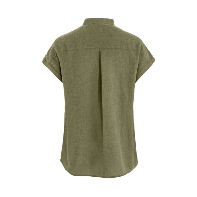 fjällräven Övik Hemp Shirt SS W 620_Green F14600160