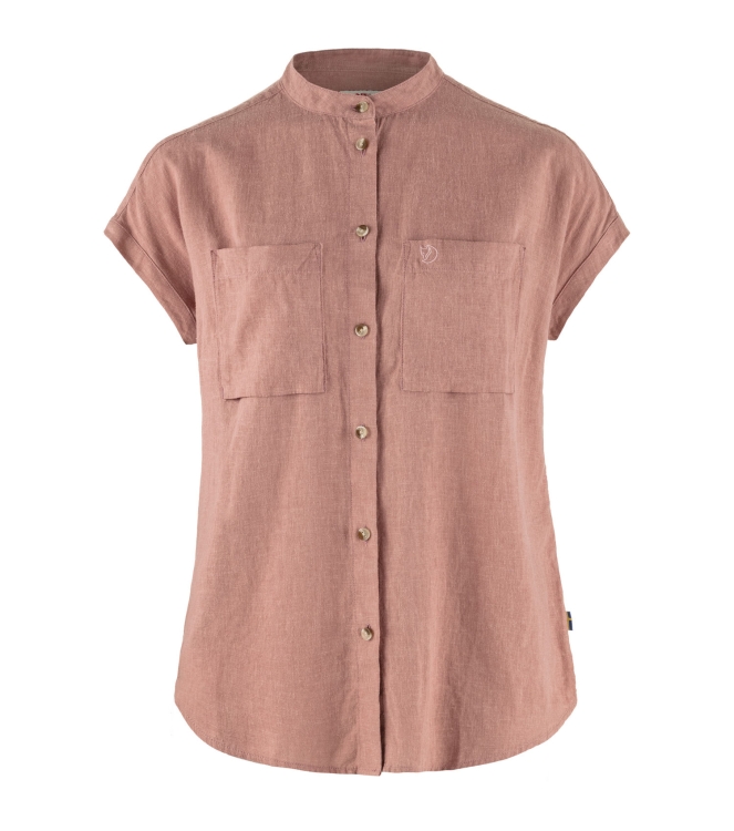 Fjällräven Fjällräven ™vik Hemp Shirt SS W dusty rose F14600160 300 Dusty Rose Fjällräven fleeces en truien F14600160 300 ivoor bij Leerentveldvrijetijd.nl