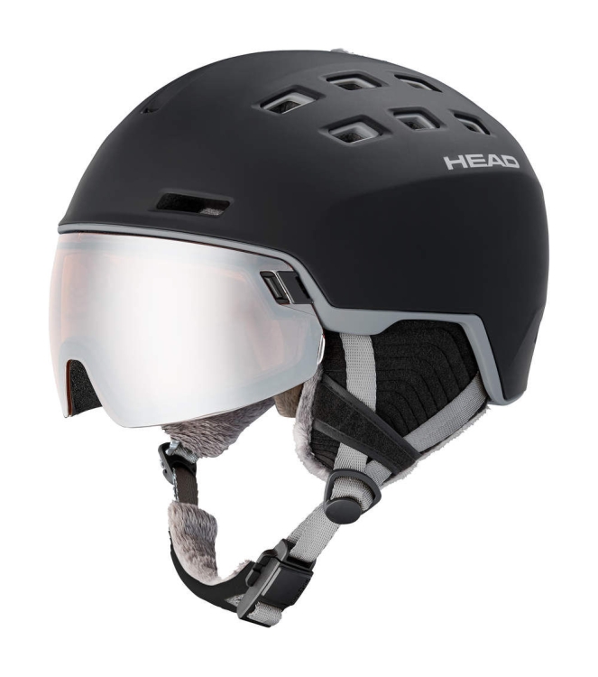Head Head Rachel S2 Silver black 323552 Black Head wintersport accessoires 323552 licht grijs bij Leerentveldvrijetijd.nl