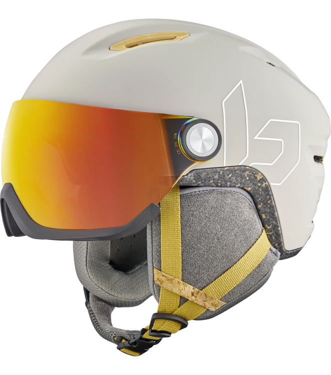 Bolle Bolle Eco V-Atmos Photo blue Cat 1-3 oatmeal matte BH0090 Oatmeal Matte Bolle wintersport accessoires BH0090 jeans bij Leerentveldvrijetijd.nl