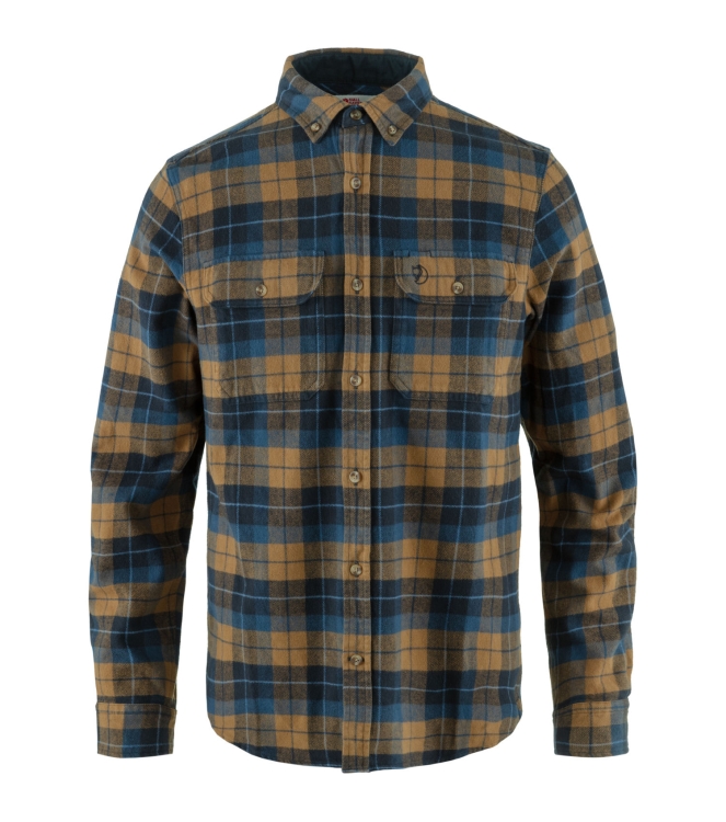 Fjällräven Fjällräven Singi Heavy Flannel Shirt M dark navy-buckwheat brown F81373 555-232 Dark Navy-Buckwheat Brown Fjällräven fleeces en truien F81373 555-232 antraciet bij Leerentveldvrijetijd.nl