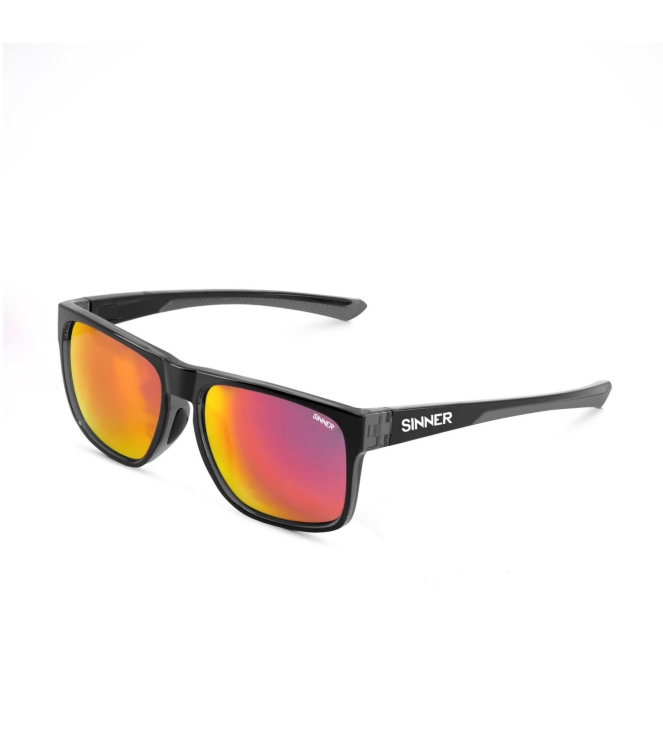 Sinner Sinner Spike zonnebril shiny black-sintec smk red oil SISU-880-10-P59 Shiny Black-Sintec Smk Red Oil Sinner wintersport accessoires SISU-880-10-P59 licht grijs bij Leerentveldvrijetijd.nl