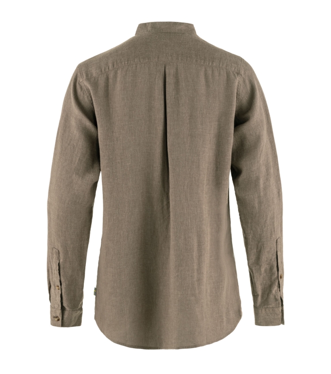 Fjällräven Fjällräven Ovik Hemp Shirt LS W suede brown F14600149 Suede Brown Fjällräven fleeces en truien F14600149 marine bij Leerentveldvrijetijd.nl