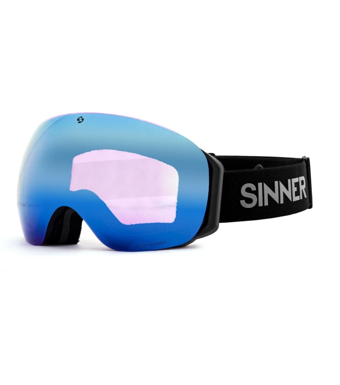 Sinner Sinner Avon Lens: CAT. S3+S1 matte black SIGO-191-10A-H49 Matte Black Sinner wintersport accessoires SIGO-191-10A-H49 licht grijs bij Leerentveldvrijetijd.nl